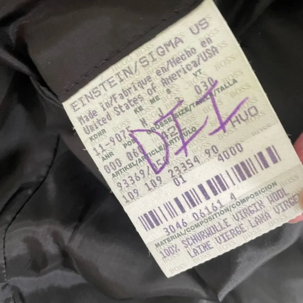 Hugo Boss Black Suit 3 Button Pleated Cuffed 42L